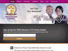 Tablet Screenshot of prayertowerchurch.org